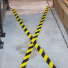 Ruban adhésif d'avertissement en PVC jaune et noir