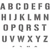 Kit pochoir lettres majuscules