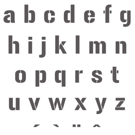 Kit pochoir lettres minuscules