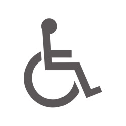 Pochoir pictogramme fauteuil roulant en pvc