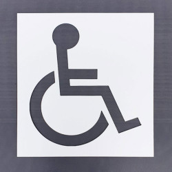 Pochoir pictogramme fauteuil roulant en pvc