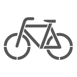 Pochoir pictogramme vélo en pvc