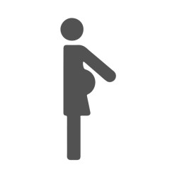 Pochoir pictogramme femme enceinte en pvc