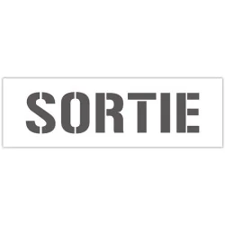 Pochoir SORTIE en pvc
