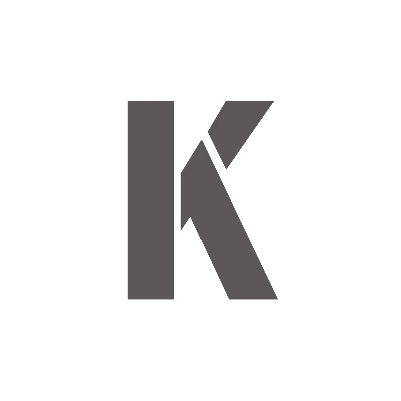 Pochoir lettre K majuscule en pvc