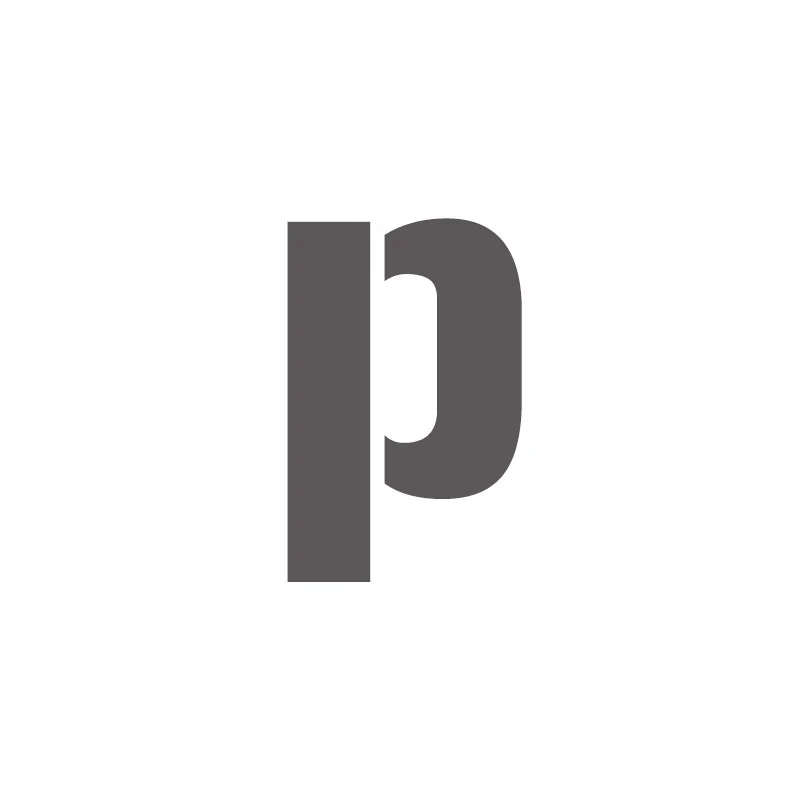 Pochoir lettre P minuscule en pvc