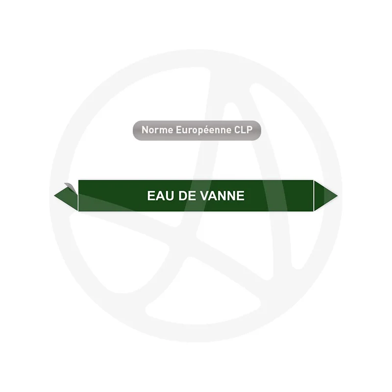 Marqueur de tuyauterie CLP Eau de vanne