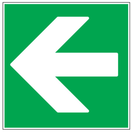 Pictogramme de secours  Flèche verte vers la gauche