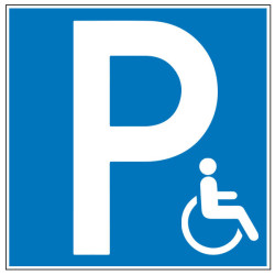 Pictogramme d'information  Parking réservé aux PMR