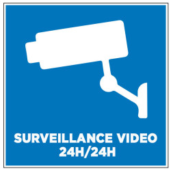 Pictogramme d'information  Vidéo surveillance 24h/24h