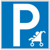 Pictogramme d'information  Parking réservé aux poussettes