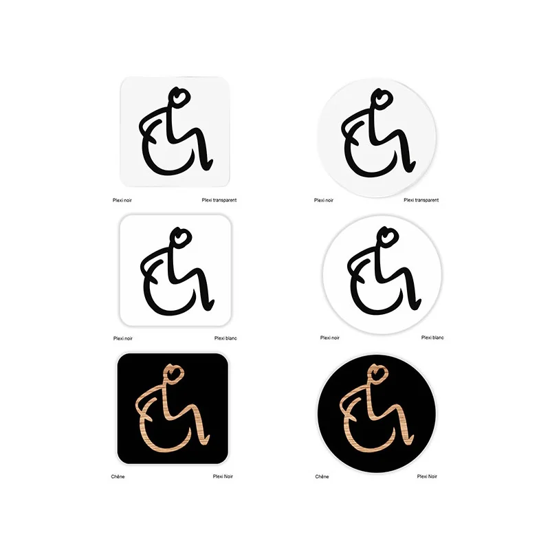 Fond plexiglas pour pictogramme
