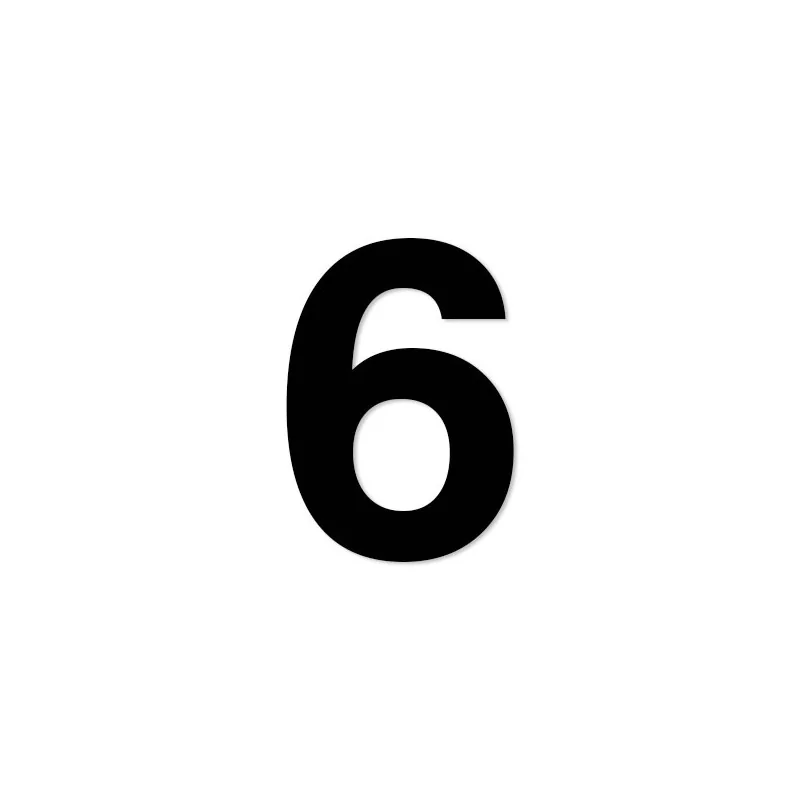 Chiffre découpé laser : 6