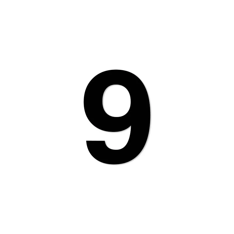 Chiffre découpé laser : 9