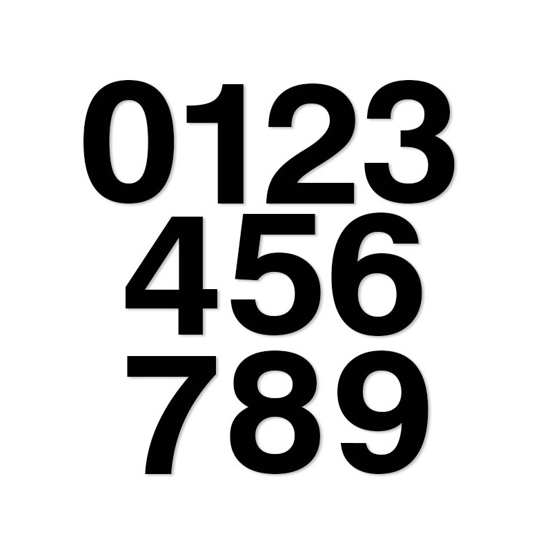 autocollant chiffres numéros adhésifs découpés - Stickers