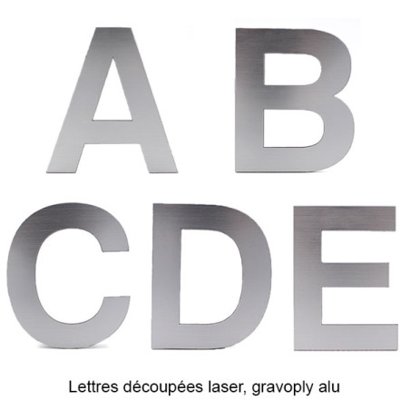 Lettre découpée laser : A