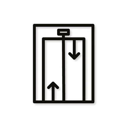 Pictogramme découpé au laser : ASCENSEUR Pictogramme découpé au laser : ASCENSEUR