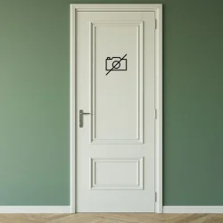 Pictogramme découpé au laser : PHOTO OU VIDÉO INTERDITE