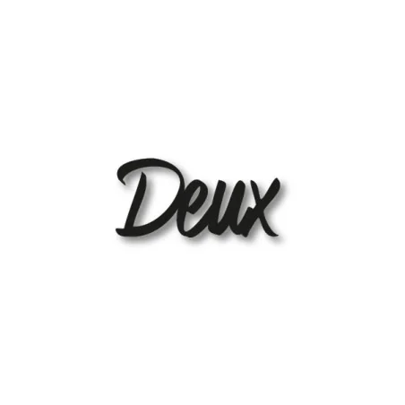 Numéro découpé au laser : DEUX