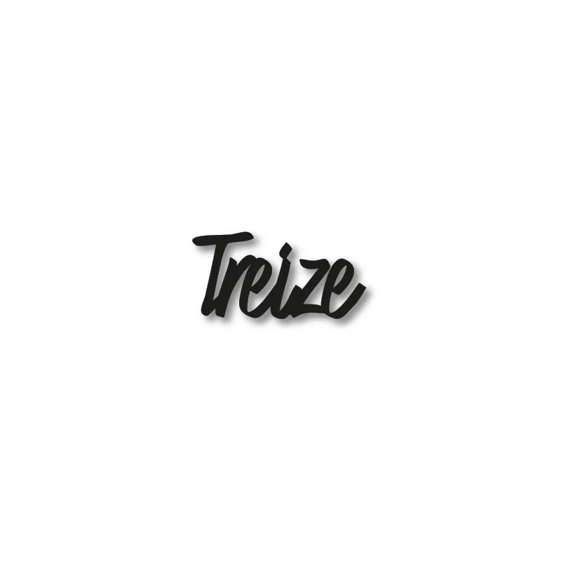 Numéro découpé au laser : TREIZE