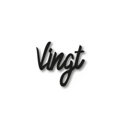 Numéro découpé au laser : VINGT