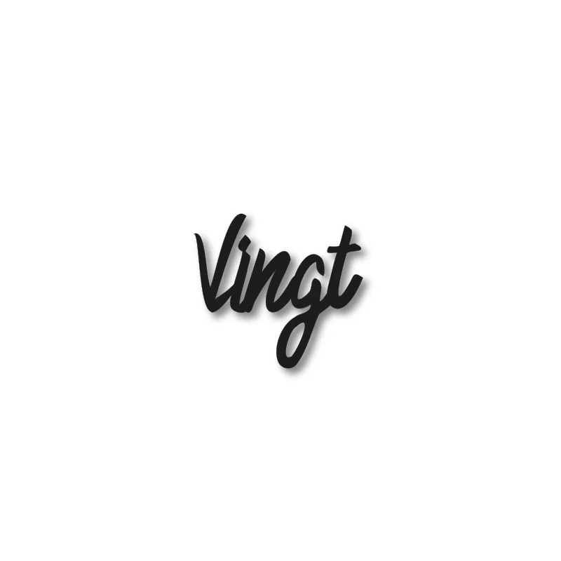 Numéro découpé au laser : VINGT
