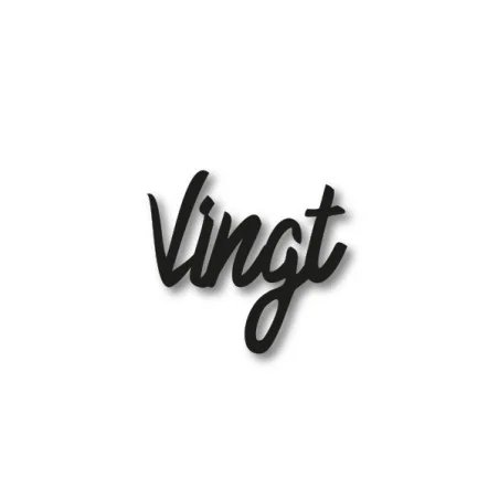 Numéro découpé au laser : VINGT