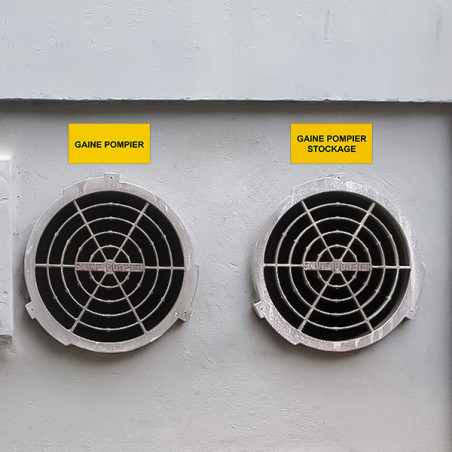 Panneau Plaque réglementaire ou normalisée Plaque réglementaire normée  Gaine Pompier Stockage  en pvc