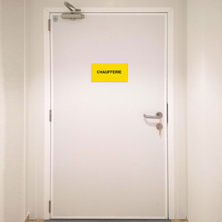 Panneau Plaque réglementaire ou normalisée Plaque réglementaire normée  Chaufferie 2  en pvc