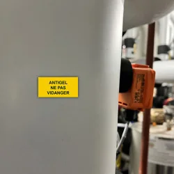 Panneau Plaque réglementaire ou normalisée Plaque réglementaire normée Antigel ne pas Vidanger en pvc