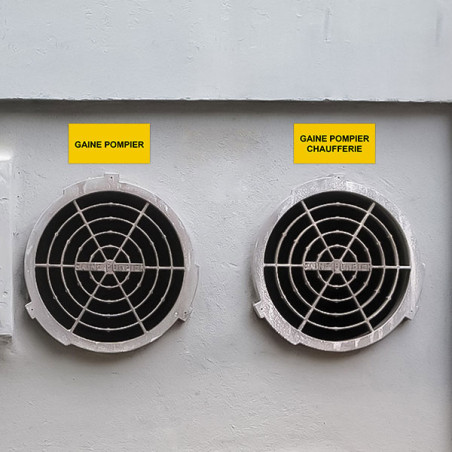 Panneau Plaque réglementaire ou normalisée Plaque réglementaire normée  Gaine Pompier  en pvc