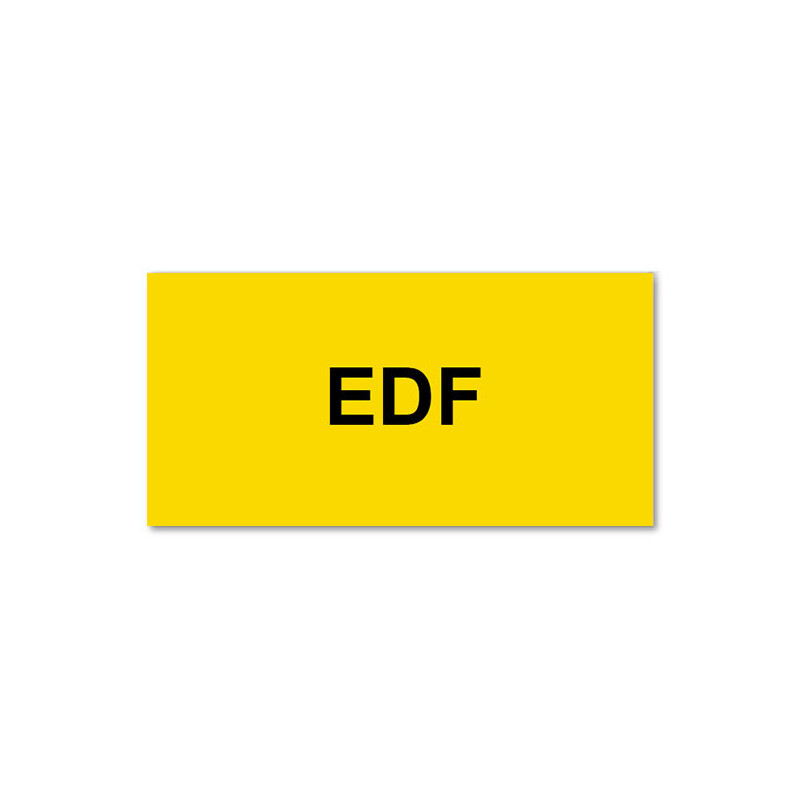 Panneau Plaque réglementaire ou normalisée Plaque réglementaire normée  EDF  en pvc