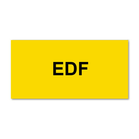 Panneau Plaque réglementaire ou normalisée Plaque réglementaire normée  EDF  en pvc