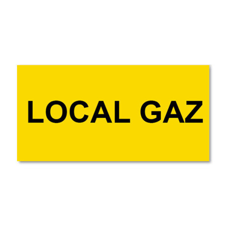 Panneau Plaque réglementaire ou normalisée Plaque réglementaire normée  Local gaz  en pvc