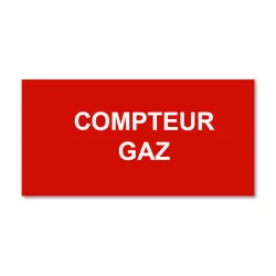 Panneau Plaque réglementaire ou normalisée Plaque réglementaire normée Compteur Gaz en pvc