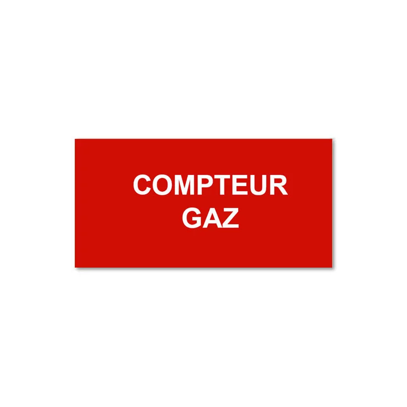 Panneau Plaque réglementaire ou normalisée Plaque réglementaire normée Compteur Gaz en pvc
