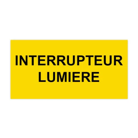 Panneau Plaque réglementaire ou normalisée Plaque réglementaire normée Interrupteur lumière en pvc