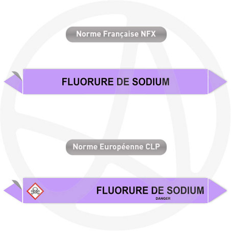 Repérage de tuyauterie Fluorure de sodium reperage marqueur tuyauterie vinyle