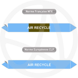 Repérage de tuyauterie Air recyclé reperage marqueur tuyauterie vinyle