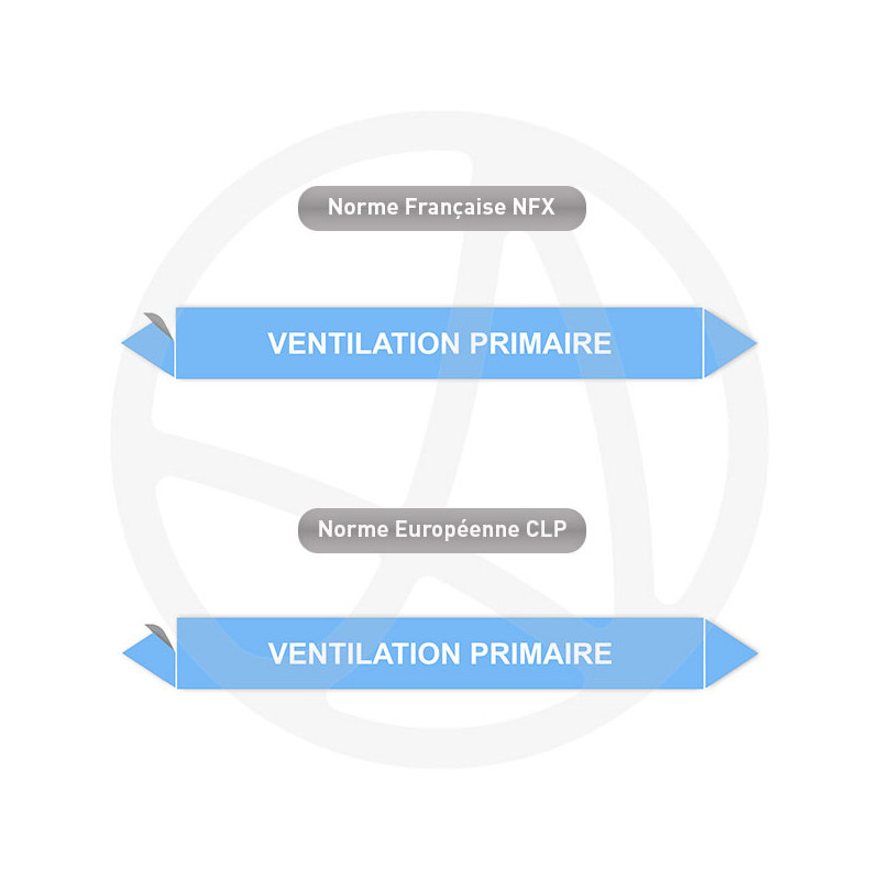 Repérage de tuyauterie Ventilation primaire reperage marqueur tuyauterie vinyle