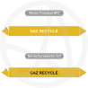 Repérage de tuyauterie Gaz recycle reperage marqueur tuyauterie vinyle