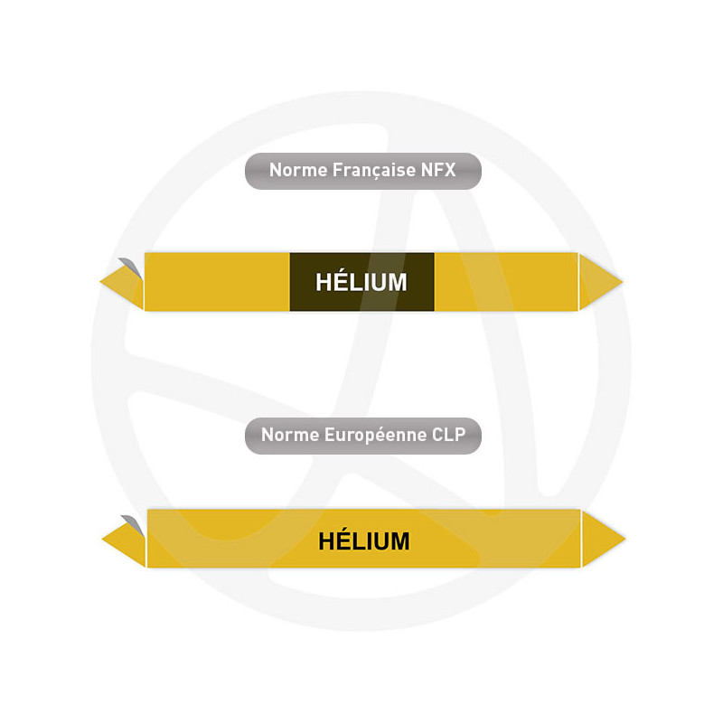 Repérage de tuyauterie Hélium reperage marqueur tuyauterie vinyle