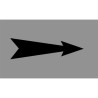 Repérage de tuyauterie Flèche - Gris / Noir fleche reperage marqueur tuyauterie vinyle