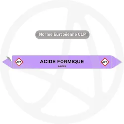 Marqueur de tuyauterie CLP Acide formique