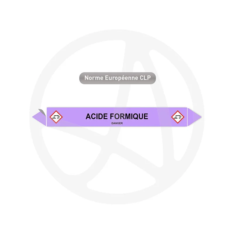 Marqueur de tuyauterie CLP Acide formique