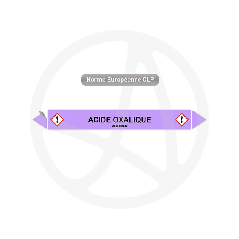 Marqueur de tuyauterie CLP Acide Oxalique