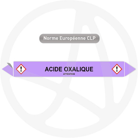 Marqueur de tuyauterie CLP Acide Oxalique