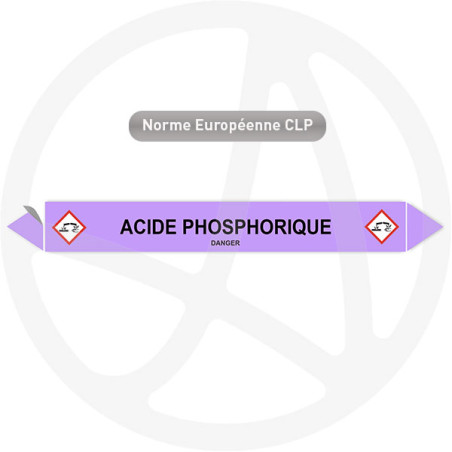 Marqueur de tuyauterie CLP Acide phosphorique