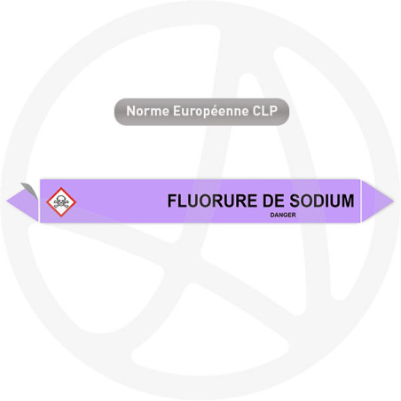 Marqueur de tuyauterie CLP Fluorure de sodium