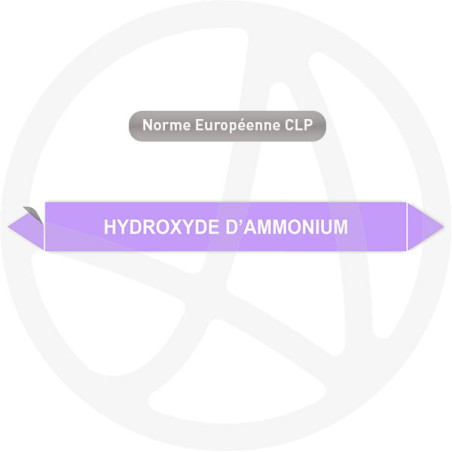 Marqueur de tuyauterie CLP Hydroxyde d'ammonium